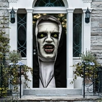 Corashan Dekor sobe, Mural Vrata Halloween Ghost naljepnica Ogulja i palica Pozadina užasno užasno, kućni dekor