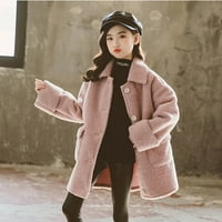 NSENDM duge zimske jakne za djevojčice Toddler Baby Girls Soild Long Coat Tollder Kids zimska odjeća