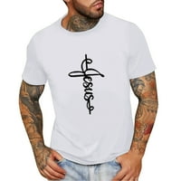 -Hirts muški ljetni modni casual okrugli vrat Mali ispis majica kratki rukav