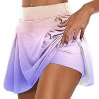 Fabiurt Ženske sportske suknje Žene Žene dnevno Ležerne vježbanje tiskane suknje Tenis Yoga Sport Aktivne suknje Skrart suknje, ružičasta