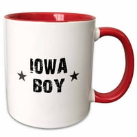 3Droza Iowa Boy - Home State Pride - USA - Sjedinjene Američke Države - Crno-bijeli tekst i zvijezde