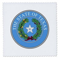 3Droza državni pečat Teksas - kvadrat quilt, po