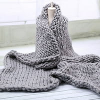 Akrilni debeli multikolor grubi pokrivač tkani ručni pleteni kauč na razvlačenje