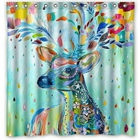 Mohome jelena boja slikarska tuš za zavjese vodootporna poliesterska tkanina za tuširanje