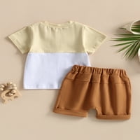 Codeop Baby Boys Outfit Postavite majicu kratkih rukava i kratke hlače Ljetna dojenčad Dječak set odjeće