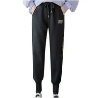 Tajice za ženske ležerne čvrste hlače udobne salonske hlače Brze suho pantalone Pamučne posteljine hlače visoke sjajne pantalone hlače