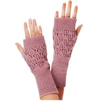 Dadaria ženske rukavice Ženska djevojka pletena ruka bez prsta drže tople zimske rukavice mekana topla rukavica vruća ružičasta, žene