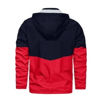 Advoicd Muški sportski sporni zip jakne džepne kapuljač za jaknu za bluzu muške jakne kožna zima
