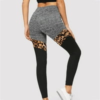 Joga hlače dižu materinsku jogu hlače plus veličina visoki uzorak sportski leopard struk visoke joge
