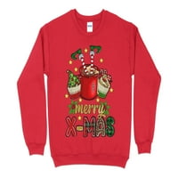 Sretan božićni vilenjak u dukseri, smiješna božićna majica za žene, božićna pogradina, smiješni džemper
