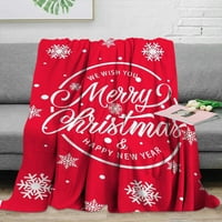 Waroomhouse Prozračna pokrivačica Božićne pokrivač Christmas Drvo Dizajn Flannel Fleece bacajte pokrivač
