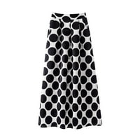 Hanas Fashion Socks ženska maxi suknja Boho ljetna suknja Plena retro dugačka suknja midi suknja crna
