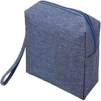 Torba za torbu sa zatvaračem, višenamjenske vrećice za torbu za kozmetičku torbu za šminku za makeup dopisnica, boje-plava