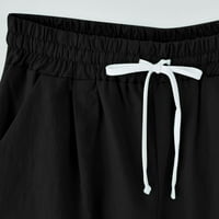 OKBOP Atletski kratke hlače za žene Ljeto Kratki tiskani uski uski struk džep elastičnosti Sport Pola