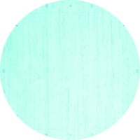 Ahgly Company u zatvorenom okrugle čvrste tirkizne plave modernih prostirki, 3 'okrugli