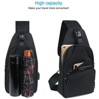 Sling torba ruksak ruksaka koša na ramenu anti krađa crossdy teretana dnevna ruksaka sa rupama za slušalice