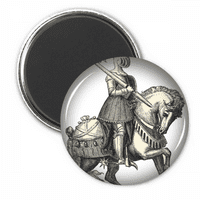Srednjovjekovni vitezovi Europe crtanje crteža hladnjaka Magnet naljepnica ukras