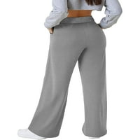 Beiwei dame casual visoke struke hlače elastične labave fit pantalone džepovi dnevni nose loungewear pant
