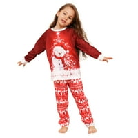Porodica za prometanje Božićne pidžame postavio je dugih rukava za spavanje i trendi gaćice za ispis, pad zimskih trendi odmor za odmor noćne odjeće
