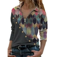 iopqo dukserica za ženske majice, majica na vrhu modnih vrhova hrpa ženske majice Print plus veličina