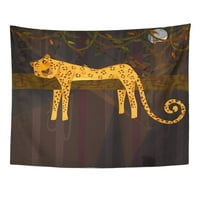 Wild Cheetah u šumi iz džungle agresivne kamuflažne kamenkore zidne umjetnosti visi tapiserija Početna