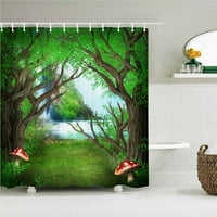 Fantasy Forest Landscape Curkin za zavjese vodootporne tkanine zastori za tuširanje crtani zaslon za kupatilo za kupatilo Kućni dekor
