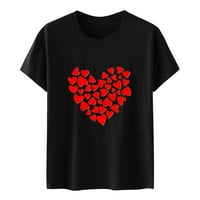 Ženski modni dan zaljubljenih tiskani majica kratkih rukava Top bluza Ženske planinarske majice Vrh