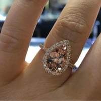 Ženski modni angažman okrugli rez Zirkoni Žene vjenčani prstenovi nakit prstenovi za ženu Full Diamond