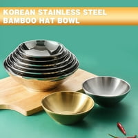 Kuhinja Ramen zdjelice od nehrđajućeg čelika zdjele izolirane zdjele za Ramen Metal Bowls dvostruka zidna supa