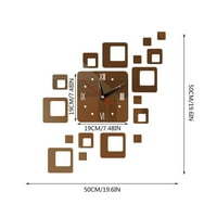 Heiheiup Creative Clock akrilna zidna naljepnica Univerzalni kućni sat Kombinacija Clock Zidna ukras