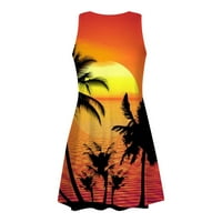 Ljetne haljine za ženske plaže pokrivaju majice sandress casual bez rukava kratke haljine Havaii Center haljinaWhite haljina