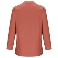 LOLMOT posteljine za žene dugih rukava V rect up košulje udobne labave tunike Bluze Dame casual moda plus veličine bluza u boji