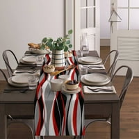 Stereo apstraktni linijski gradijent crveni stol za trkač kuće Početna Vjenčana stola Zastava MAT Centerpieces