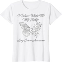 Leptir nosim bijelu za moju sestru pluća svijest o raku Majica Bijeli medij