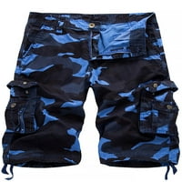 Cindysus Muškarci Havajski patentni zatvarač Muški plaža Shorts Srednji struk Trčanje multi-džepova Casual Mini pantalone