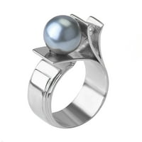 Glupest Brech Women Fau Pearl Rhinestone Inlaid prsten za prste vjenčani nakit za poklon legura, Fau