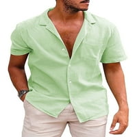 Niveer muške majice rever za bluzu za bluzu za letnje majice Mekani tee kratki rukav svijetli zeleni