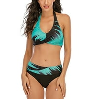 Womens Tankini kupaći kostim sportskih brata sa cvijećem od tiskane plaže za plažu uz plažu plivanja