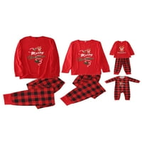 Sunsery Porodica koja odgovara Božićne pidžame Set Žene Muška djeca Dugi rukavi Hlače setovi noćna odjeća