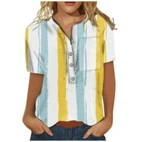 Žene Ljeto Ležerne prilike kratkih rukava majica s majicama okrugli vrat pulover bluza