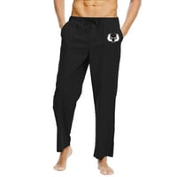Fanxing Muške posteljine plus labave casual lagane elastične struke Yoga Beach Pants Drawstrintg Summer Beach Pants S, M, L, XL, XXL, XXXL, XXXXL, XXXXXXL