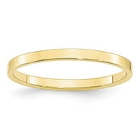 10k žuto zlato ltw ravne muškarce ženske vjenčane vezene prsten veličine 4,5