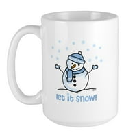 Cafepress - neka snježno snjegović velika krigla - OZ keramička velika krigla