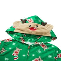 Bagilaanoe Božićna porodica podudaranje kombinezona s dugim rukavima, pidžama sa kapuljačom kapuljačom, pajamas set za odrasle za spavanje noćnih odjeća s kapuljačom