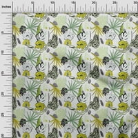Onuone pamuk fle Light zelena tkanina tropskog apstraktnog cvjetnog šivaćeg materijala za ispis tkanine