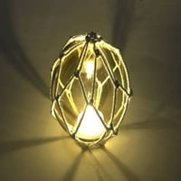 TABLETOP LED osvijetljeni amber japanski stakleni kuglica ribolovna plovka s bijelim ukrasom mreža 4