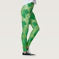 Žene Joggers Yoga Hlače Ženska jastučića Podrazumna sreća Zelene hlače Ispiši gamaše Skinke hlače za