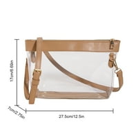 Alloet Women Crossbody torbe Sportski događaj Prozirne PVC bistre rame