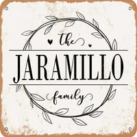 Metalni znak - porodica Jaramillo - Vintage Rusty Look