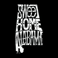 Pop umjetnost Ženska riječ Art V-izrez Majica - Sweet Home Alabama